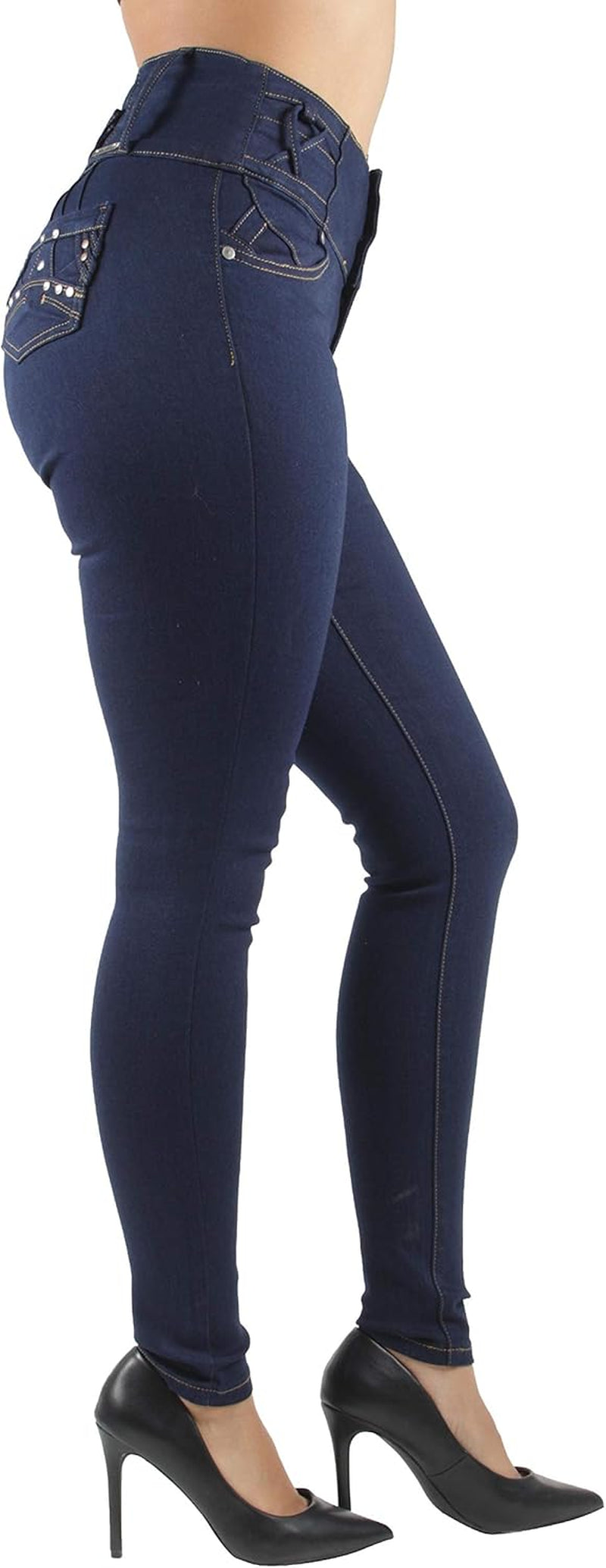 Plus/Junior Size Colombian Design Butt Lifting High Waist Skinny Jeans