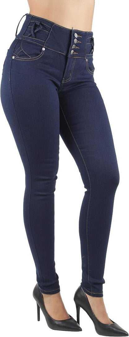 Plus/Junior Size Colombian Design Butt Lifting High Waist Skinny Jeans